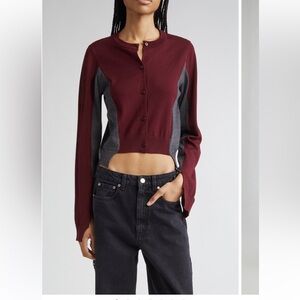 NWT Stella McCartney Spliced Colorblock Cardigan,L